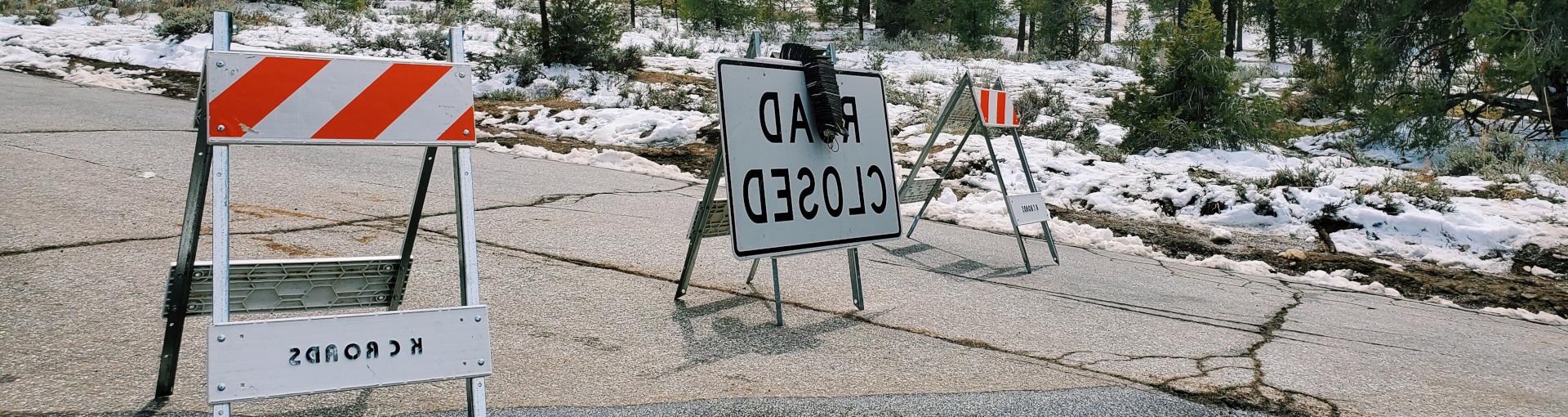 Public Works Road Closure Signs